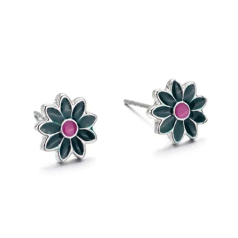 Серьги гвоздики LUXSHINE женские 20 парт/Лот с рисунком совы вишни цветов