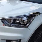 Для Hyundai Creta 2014 2015 2016 2017 ABS хромированные передние фары для бровей декоративная крышка Накладка автомобильные аксессуары