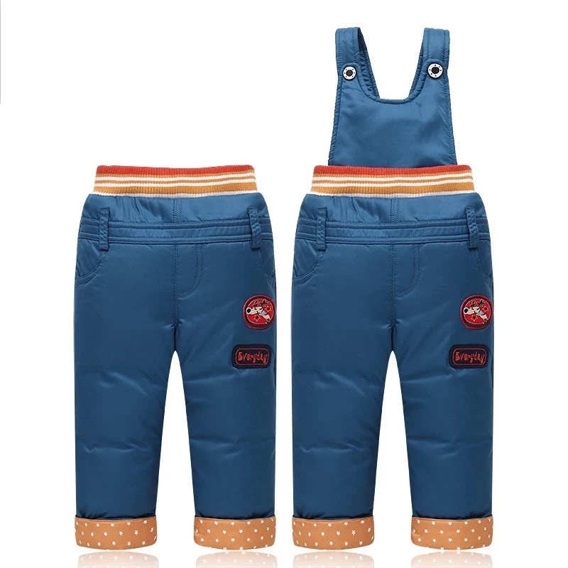 Рождество Свободные Случайные Белая Утка Вниз Дети Девушки Парни Комбинезоны