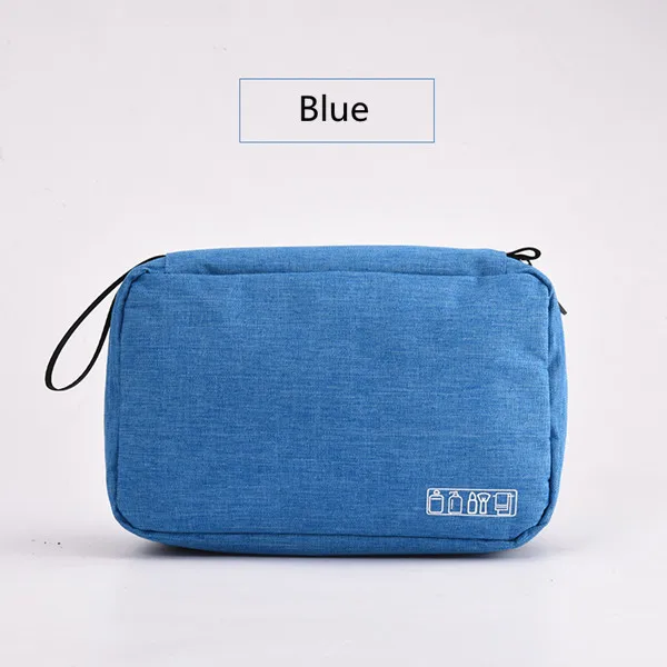 blue Подвесная сумка для макияжа многофункциональная дорожная сумка для хранения туалетных принадлежностей косметическая сумка для хранения Парикмахерская Складная Сумочка для косметики - Цвет: blue