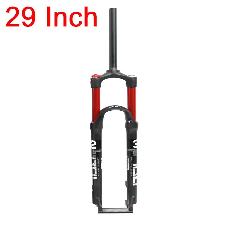 29er Red Вилка Bolany из алюминиевого сплава с двойным плечом и двойной воздушной камерой 26/27. 5/29er дюймов MTB Supension 100 мм вилка для велосипедных аксессуаров - Цвет: 29er Red