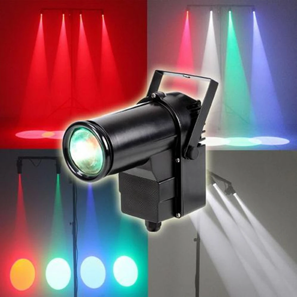 

10W LED Pinspot Light/DMX512 LED Narrow-Beam Stage Spot Lighting/RGBW Beam Light KTV Disco Glass Mirror Ball Lamps Spotlight