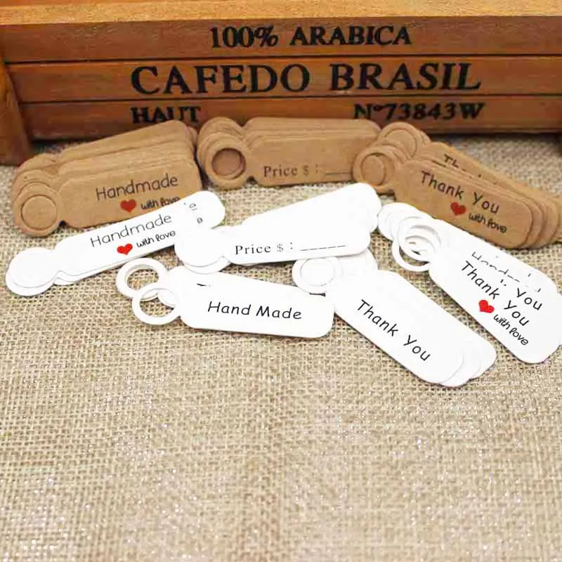 Цветок форма DIY подарок ручной работы Крафтовая бирка/белый упаковка ювелирных