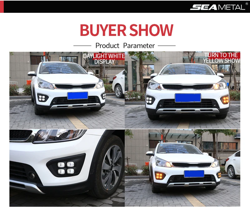 Автомобильный светильник Светодиодный дневной фонарь для России KIA RIO X-Line высокий светильник для вождения автомобиля дневные ходовые огни автомобиля-Стайлинг DRL аксессуары