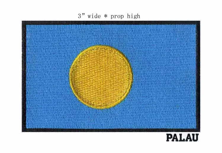 Палау 3 &quotШирокая вышивка флаг патч для военных патчей/нашивки вышитые/железные