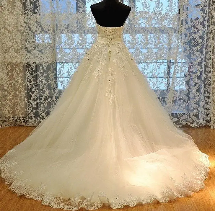 BANVASAC Новые роскошные свадебные платья без бретелек с кристаллами и вышивкой