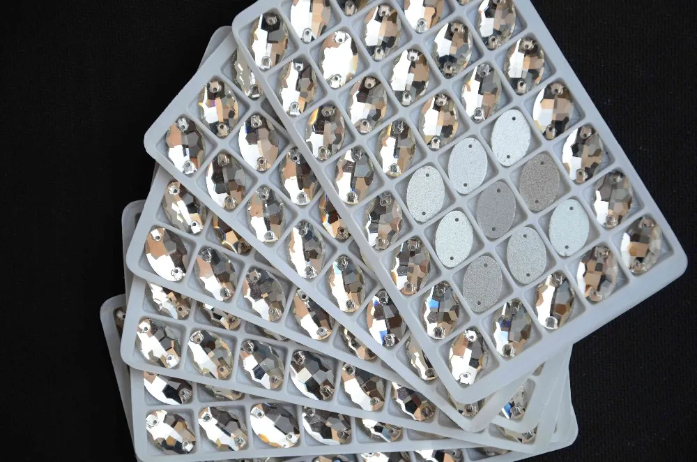 Овальный стеклянный хрусталь всех размеров пришиваемый камень кристально