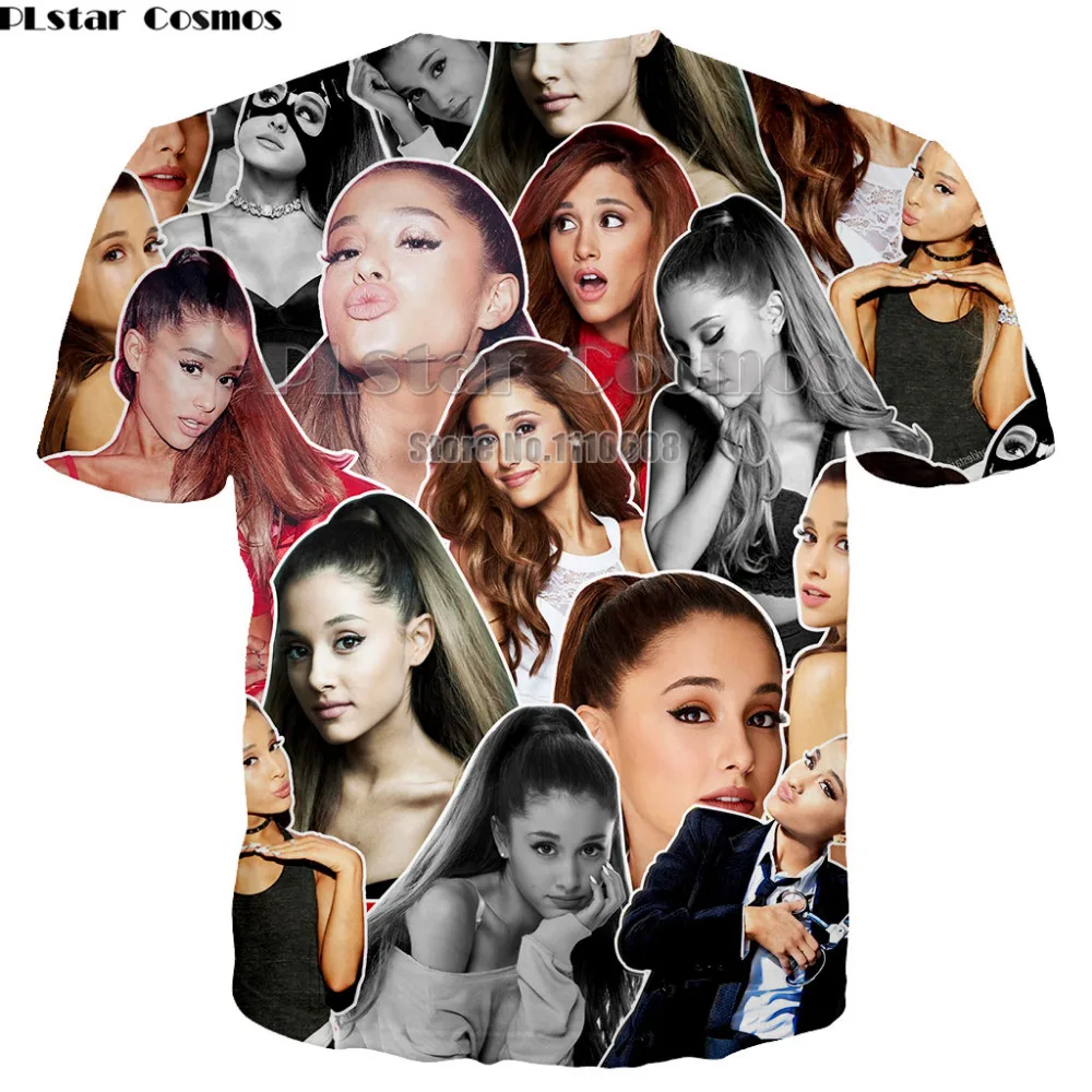 

PLstar Cosmos Newest T-shirt Women Clothes Casual Summer Tops Ariana Grande Print Short Sleeve pullover O-neck Tee top XS-7XL