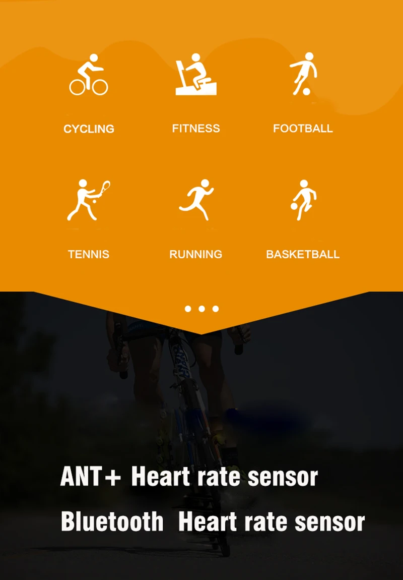 ANT + Bluetooth Монитор Сердечного Ритма Нагрудный ремень Фитнес MTB велосипед Велоспорт