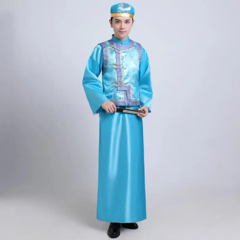 

Ancient Prince Cosplay garment the qing dynasty costume national Men Cheongsam Tang suit sets traditional Hanfu male vestido