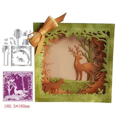 H3752 Build a Scene Dies Winter Christmas Xmas Metal Cutting Die Stencil For Diy Scrapbooking Cards Crafts Dies Cutter Decor - Цвет: H3752