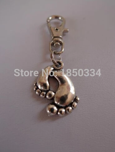 Оптовая продажа 20 шт. модный винтажный брелок для ключей Bigfoot и bound feet подарочные