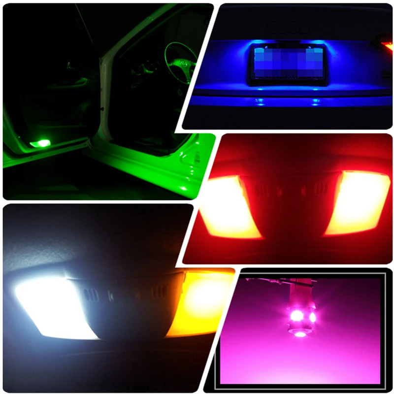WLJH 10 X T10 светодиодный W5w 360 градусов 5050SMD 168 194 2825 автомобильные аксессуары