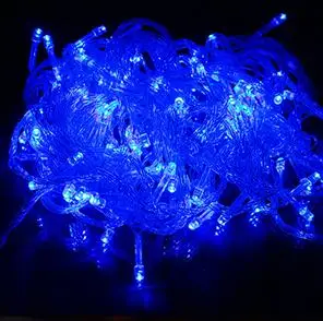 Blue light 10 м/20 м возможностью погружения на глубину до 30 м 50 м 100 м светодиодный светящиеся гирлянды светильник для патио рождественское свадебное украшение AC220V 110V для дома и улицы светильник гирлянда - Испускаемый цвет: Blue light