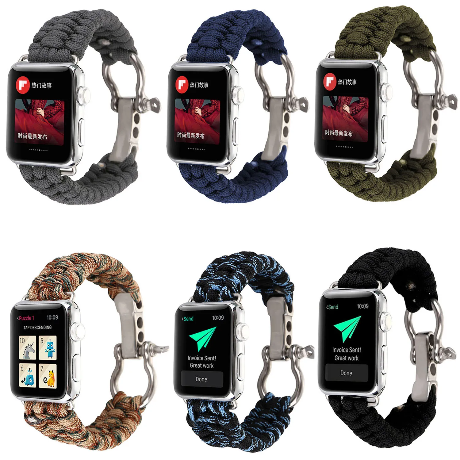 Спортивные сменный Браслет для наручных часов Apple Watch версии 42/44 38/40 мм на открытом