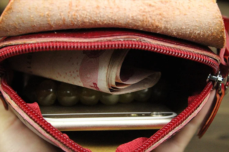 Кожаные сумки-мессенджеры ручной работы милый красочный кошка панда из свиньи