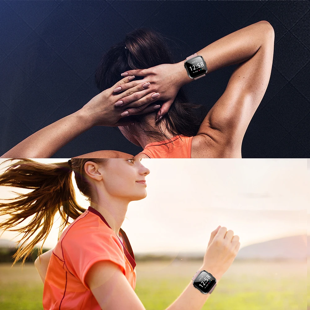 Силиконовые смарт-часы ремешок repelacement для Fitbit Versa Lite розовое золото мягкий