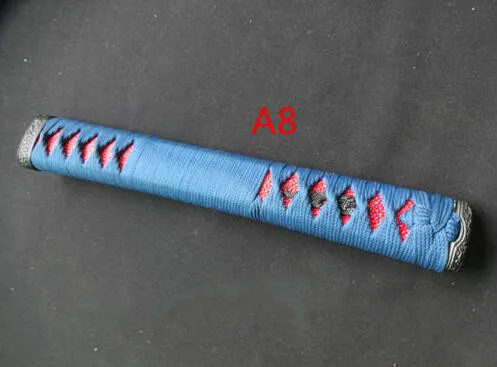 A8 Высокое качество японский катана меч ручка полностью Tsuka 26 см самурайская ручка и Fuchi Kashira - Цвет: A8