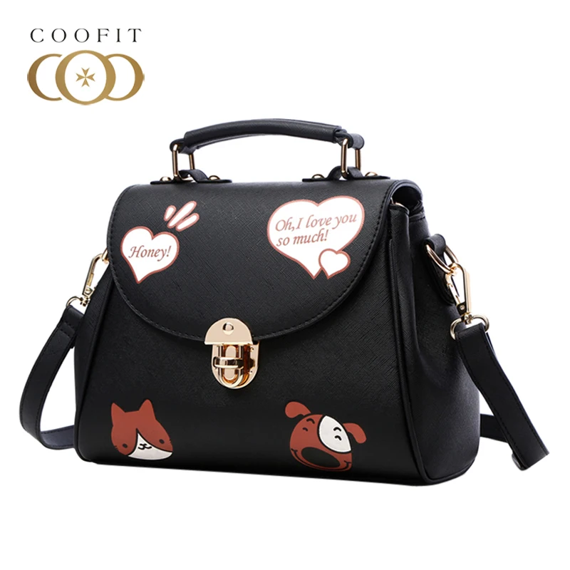 Coofit Модные Женские Сумки из искусственной кожи с милым рисунком щенка тиснение