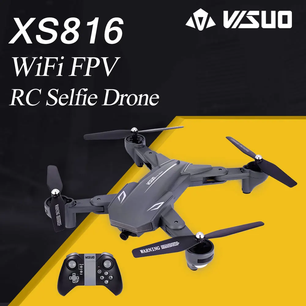 VISUO XS816 складной Радиоуправляемый Дрон 4K с 50 кратным увеличением WiFi FPV 720P двойная