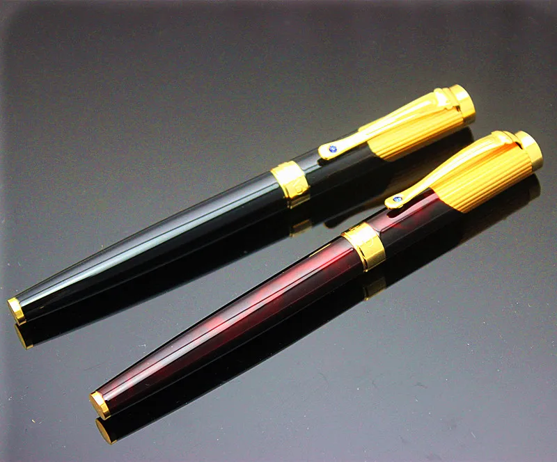 Jinhao 9009 черная и Золотая Роскошная Алмазная искусственная авторучка для финансов