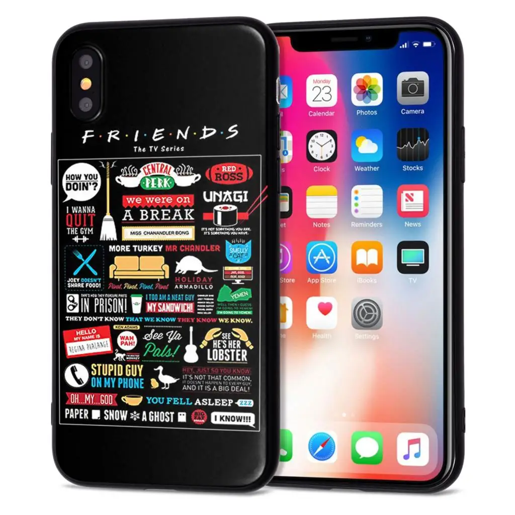 Чехол для телефона Central Perk Coffee friends tv show how you doin черный силиконовый чехол iPhone X 5 5s SE 6
