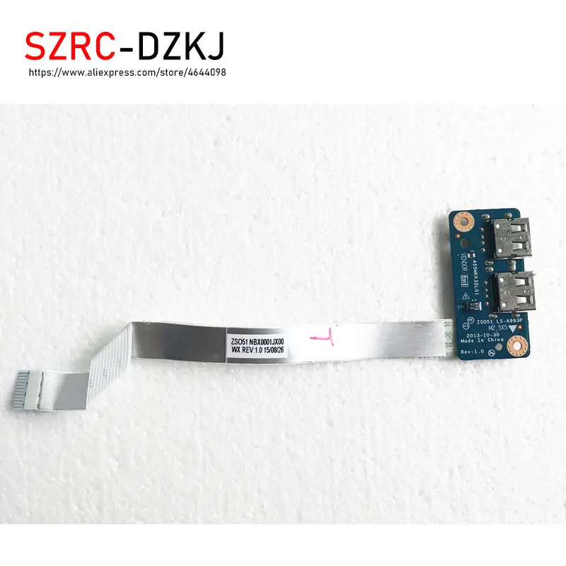 Новый оригинальный для HP Pavilion 15-G 15-S 250 G3 USB плата W кабель LS-A993P 455MKK32L01 NBX0001JX00 |