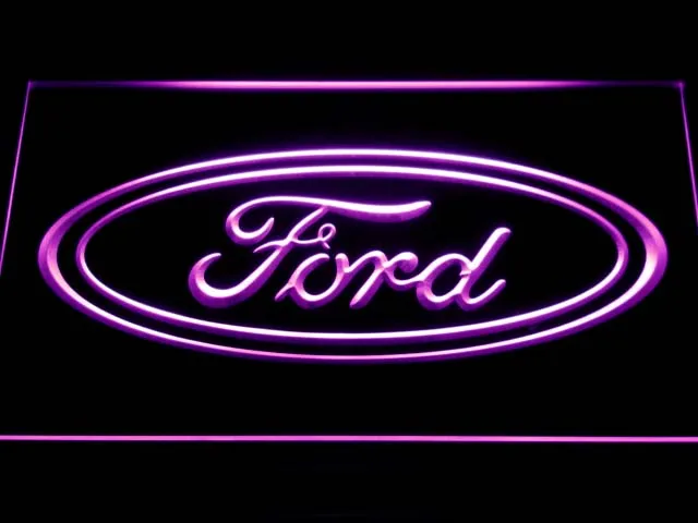 D007 Ford автомобильная светодиодная неоновая вывеска с выключателем 7 цветов