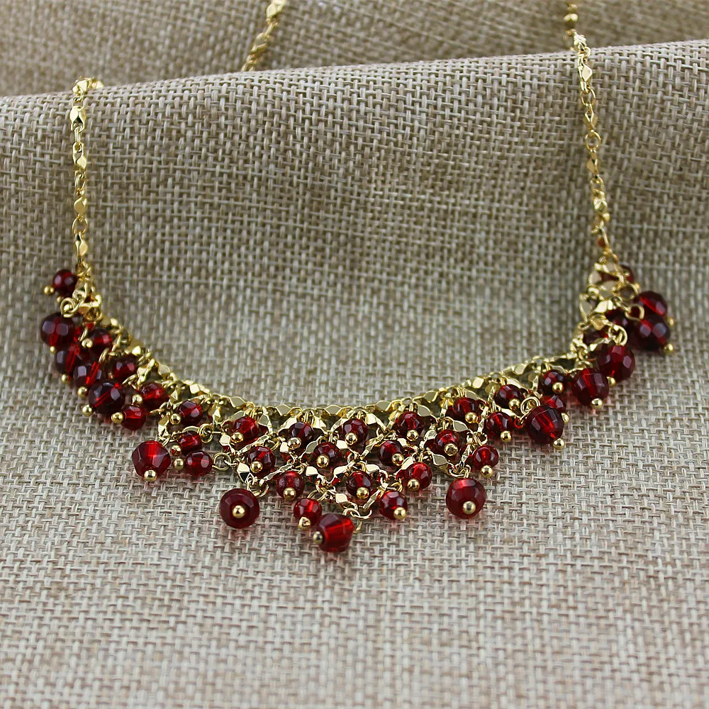 Бесплатная доставка модные новые красные акриловые MS вечерние ожерелья |