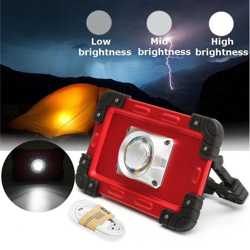 구매 BRIGHTINWD-휴대용 캠핑 조명 20W LED COB 작업 램프, USB 충전식 6000Mah 방수 IP44 투광 조명 야외 텐트 저렴한 BRIGHTINWD-휴대용 캠핑 조명 20W LED COB 작업 램프, USB 충전식 6000Mah 방수 IP44 투광 조명 야외 텐트