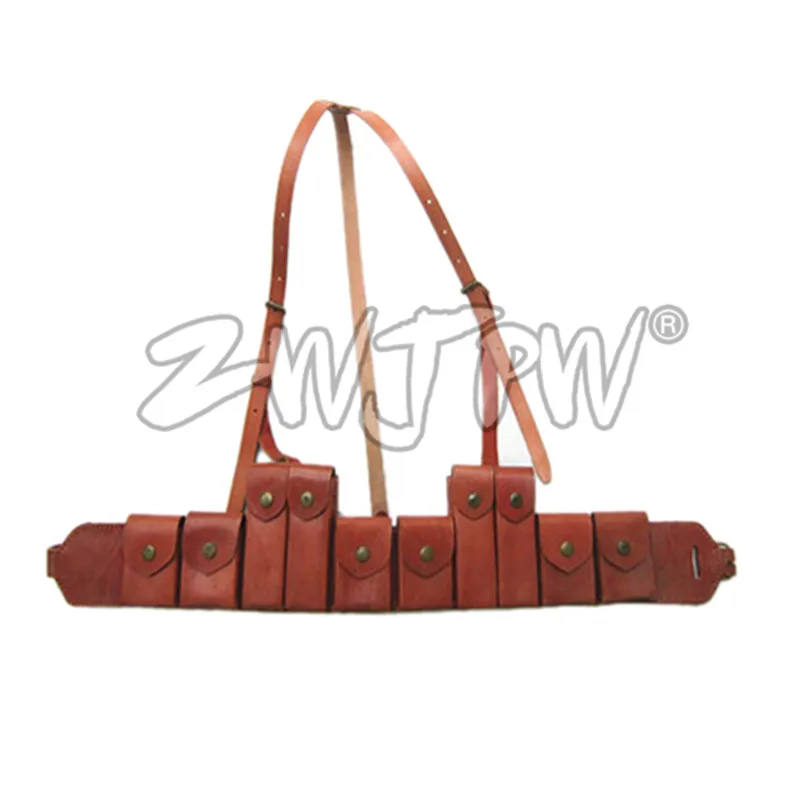 WW2 Китайский военный пистолет 10 зажимов сумка для журналов кожаная папка охоты
