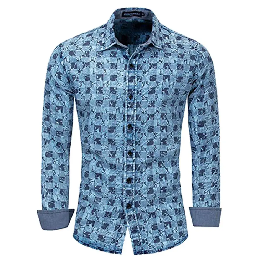 Новый список с длинным рукавом облегающая клетчатая рубашка из 100% хлопка высокое