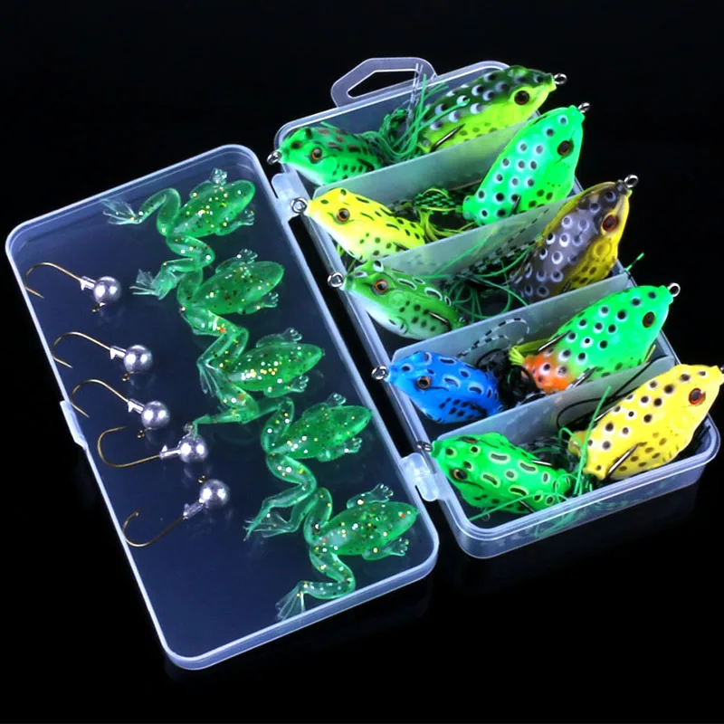 Мягкие рыболовные приманки в виде лягушки 21 шт. жесткие крючки для джиггинга