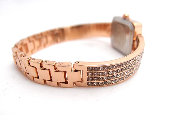Новые модные часы с розовым золотом стразы женские кристаллами наручные Relojes Mujer