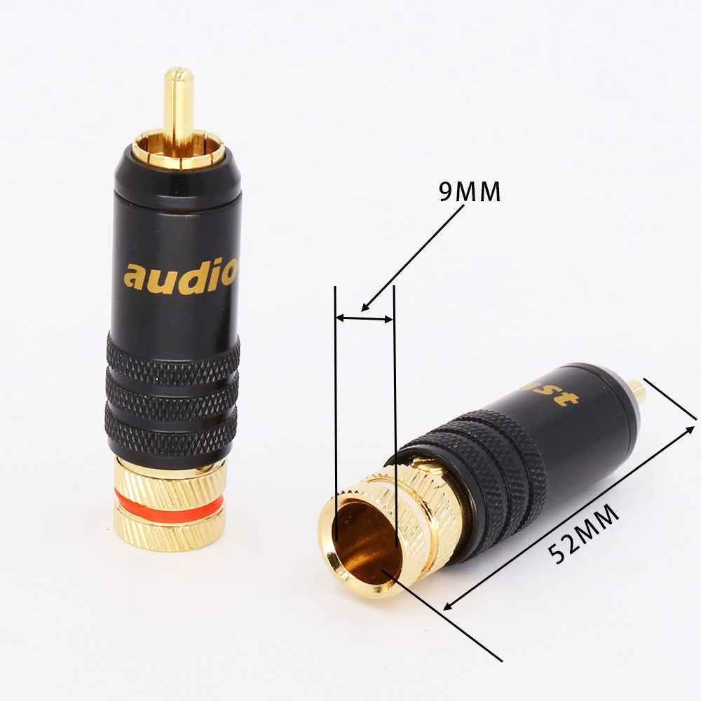 Audiocrast 4 шт 24K позолоченный RCA аудио разъем для пайки аудио/видео | Электроника