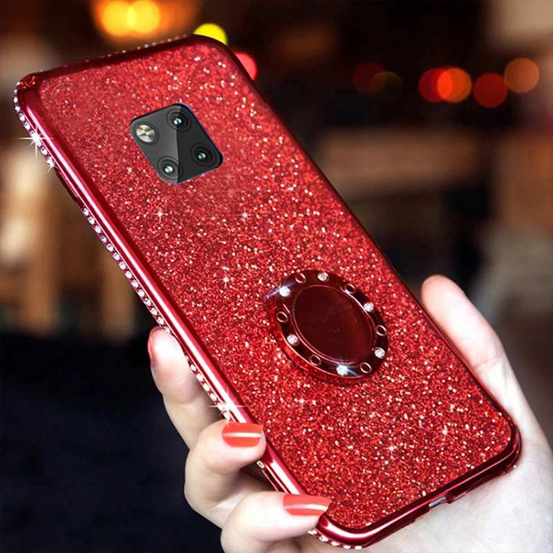 Чехол Mate 20 pro с блестящими стразами мягкий силиконовый чехол для телефона из ТПУ