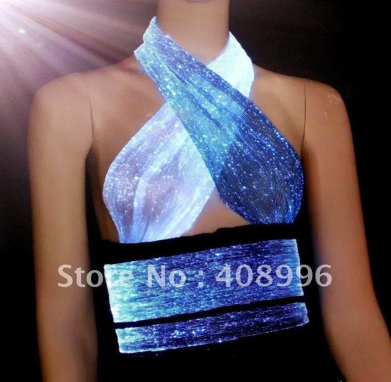 

Sexy optical fiber luminous Vest for performance/Singular dress/Show Clothing