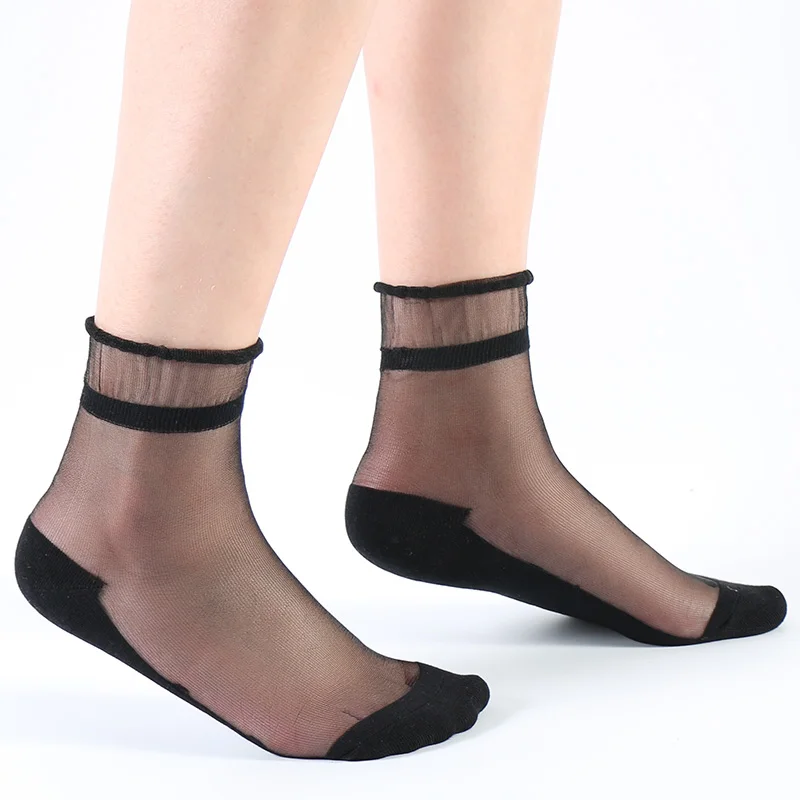 5 пар/лот женские летние тонкие милые кружевные короткие носки с кристаллами