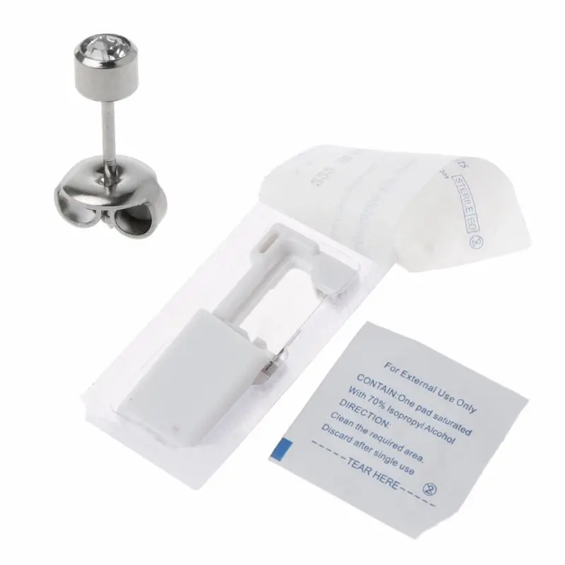 Безопасный асептический Инструмент Для Пирсинга Ушей с фианитом|Украшения для