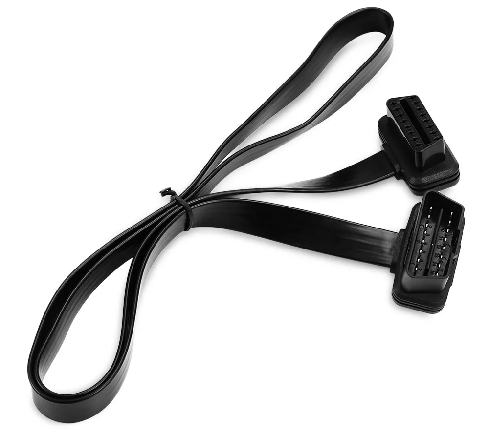 Новая 60 см OBD II 16 Pin папа-мама плоский удлинитель автомобильный диагностический удлинитель адаптер OBD II OBD2 удлинитель