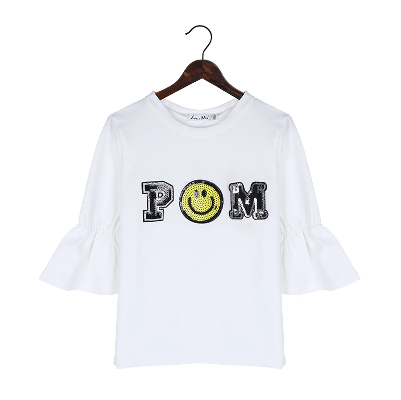 

Girl Children Summer Cotton T-shirt Teen Girls Speaker Half Sleeve Tops Tees For 10 11 12 13 14 15Y Teenage Girl Clothing FT144