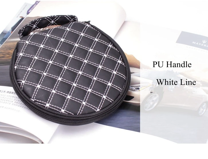 PU Handle White Высокое качество из искусственной кожи водонепроницаемый 20 дисков ёмкость автомобиля CD сумка держатель альбома коробка DVD чехол Портативный - Название цвета: PU Handle White