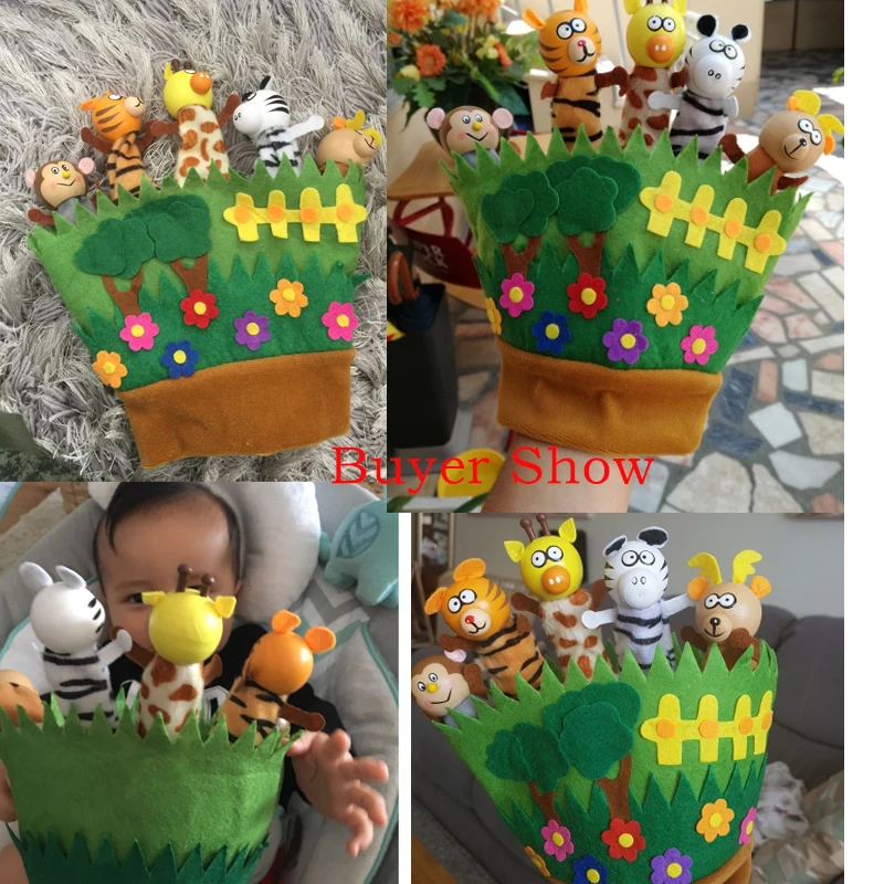 Детские куклы на пальцы Рождественские перчатки для детей мягкие игрушки