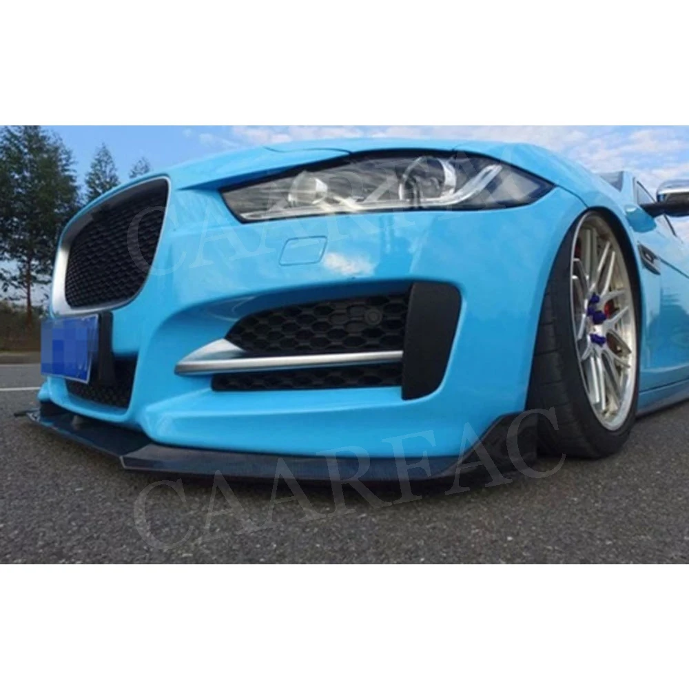 Передний спойлер из углеродного волокна для Jaguar XE XF Sedan 4 Door 2015 2018 передний бампер