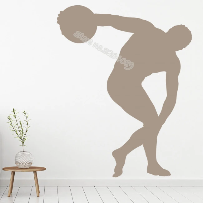 Discus Thrower метательная атлетика Наклейка на стену для фитнеса спортивные