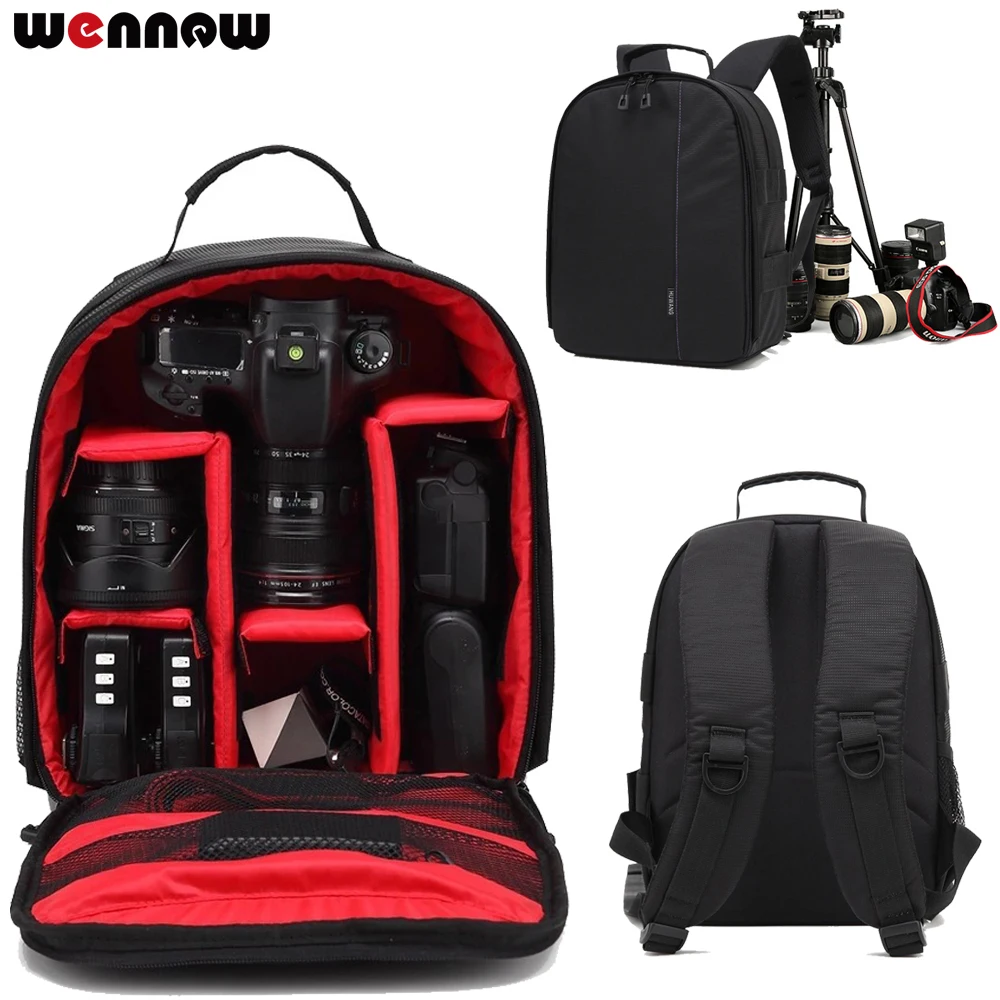 Wennew DSLR Камера сумка рюкзак для фотографа рюкзаки чехол Nikon D7500 D7200 D7100 D5600 D5500 D5300 D5200
