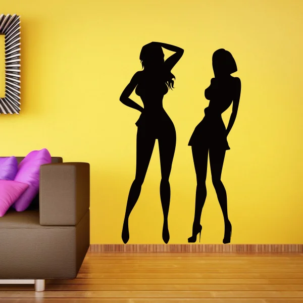 

Sexy Abstract Line Art Beauty Girl Illustrations Sketch Pvc Wall Decal Wallpaper Wall Sticker Bathrooms Decor Stickers