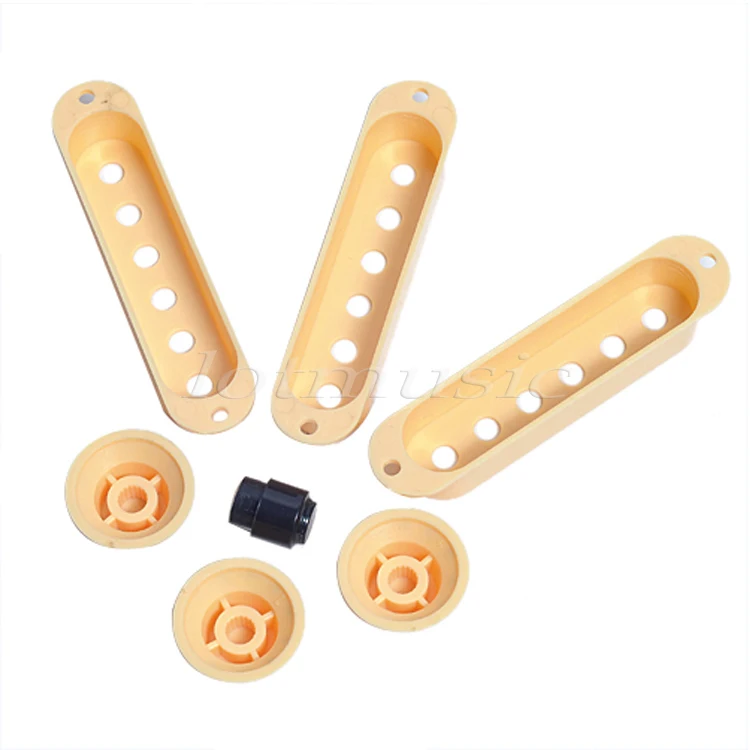 Желтый пластик гитарный Пикап Чехлы переключатель/1 громкость 2 тон наконечник