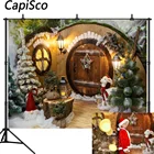 Capisco зимний фон для фотосъемки с рисунком рождественской елки подарок-фонарь для детей подарок сосны Фоны фотографический фон для фотостудии