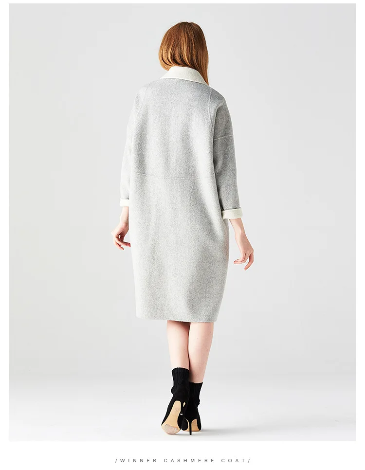 Женские пальто осень и зима новое двухстороннее кашемировое пальто Albaka alpaca бархатное шерстяное пальто